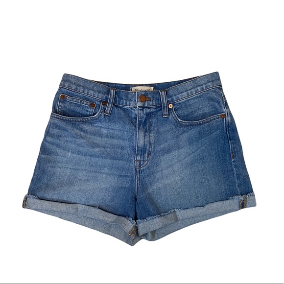 Madewell High-Rise Denim Boyshorts Style F1607 Raw Hem Size 28 - Picture 3 of 8